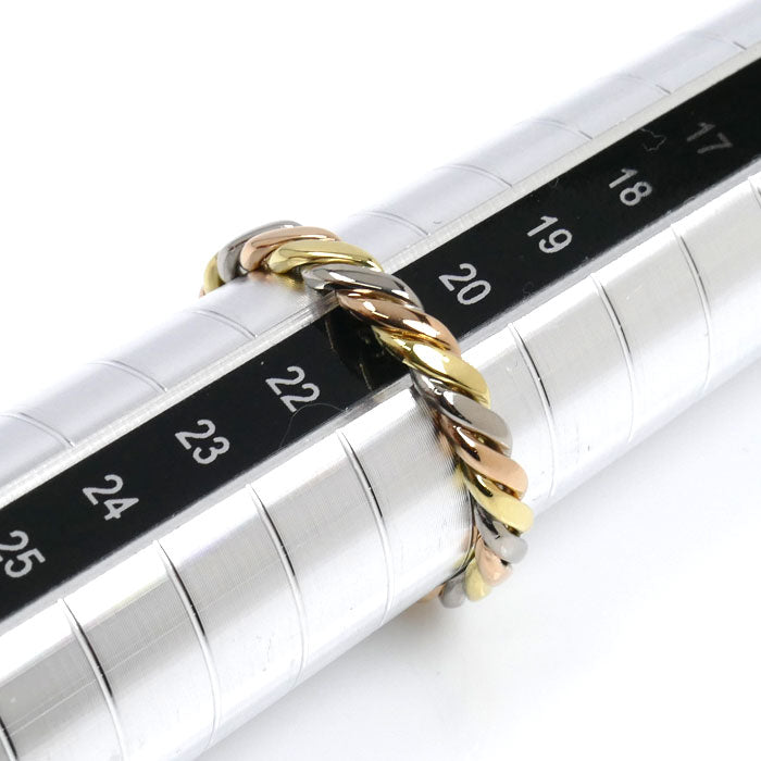 Dior ディオール K18YG/PG/WG ツイスト リング・指輪 21号 4.7g メンズ【中古】【美品】