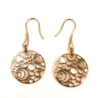 Damiani ダミアーニ K18PG ピンクゴールド ダイヤ ダミアニッシマ ピアス ダイヤモンド 6.0g レディース【中古】