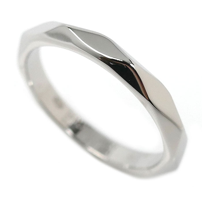 Boucheron ブシュロン Pt950プラチナ ファセット ミディアム リング・指輪 JAL00014 15.5号 56 5.0g メンズ【中古】【美品】