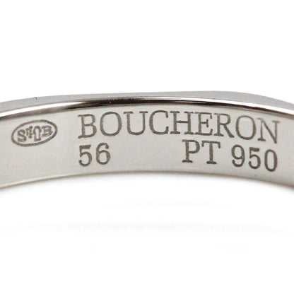 Boucheron ブシュロン Pt950プラチナ ファセット ミディアム リング・指輪 JAL00014 15.5号 56 5.0g メンズ【中古】【美品】