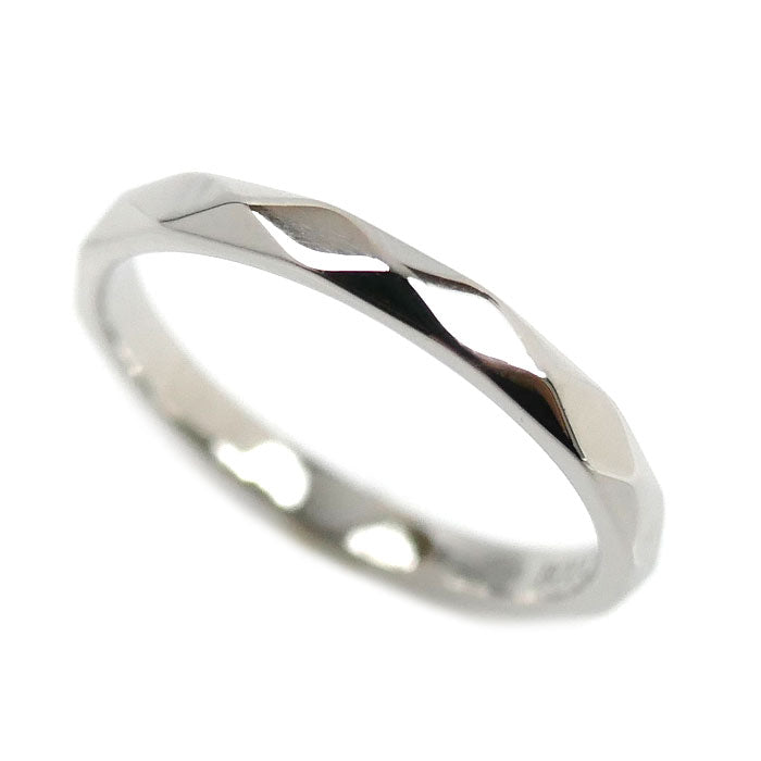 Boucheron ブシュロン Pt950プラチナ ファセット スモール リング・指輪 JAL00205 7号 47 2.3g レディース【中古】【美品】