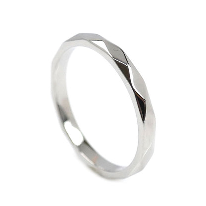 Boucheron ブシュロン Pt950プラチナ ファセット スモール リング・指輪 JAL00205 7号 47 2.3g レディース【中古】【美品】