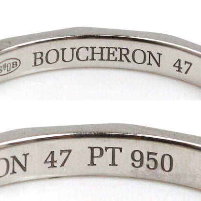 Boucheron ブシュロン Pt950プラチナ ファセット スモール リング・指輪 JAL00205 7号 47 2.3g レディース【中古】【美品】
