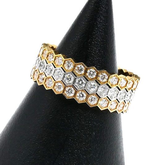 Chaumet ショーメ K18YG/PG/WG ビーマイラブ ダイヤ 3本セット リング・指輪 081934/081935/081891 ダイヤモンド 10.5号 51 4.8g レディース【中古】