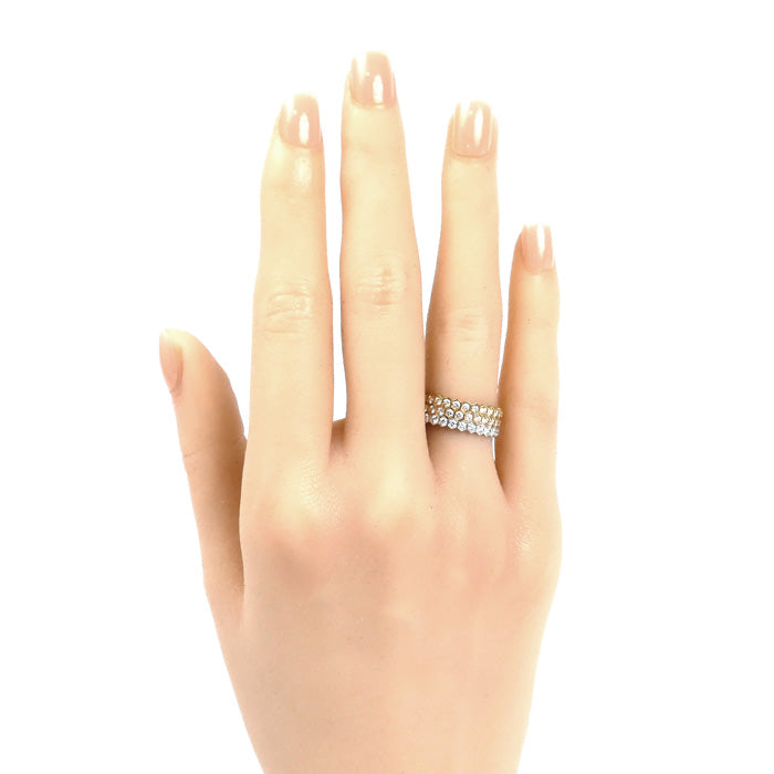 Chaumet ショーメ K18YG/PG/WG ビーマイラブ ダイヤ 3本セット リング・指輪 081934/081935/081891 ダイヤモンド 10.5号 51 4.8g レディース【中古】