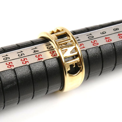 CELINE セリーヌ K18YG イエローゴールド ロゴ リング・指輪 12号 4.4g レディース【中古】