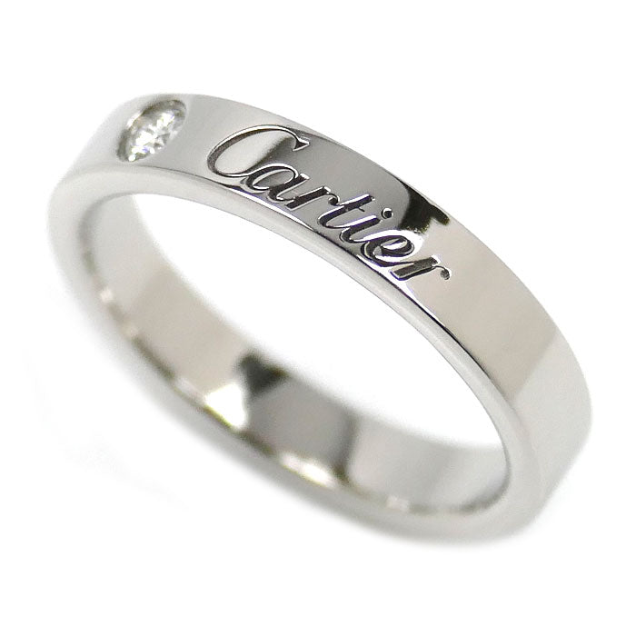 CARTIER カルティエ Pt950プラチナ Cドゥ カルティエ 1Pダイヤ リング・指輪 B4051345 ダイヤモンド 5号 45 4.2g レディース【中古】【美品】