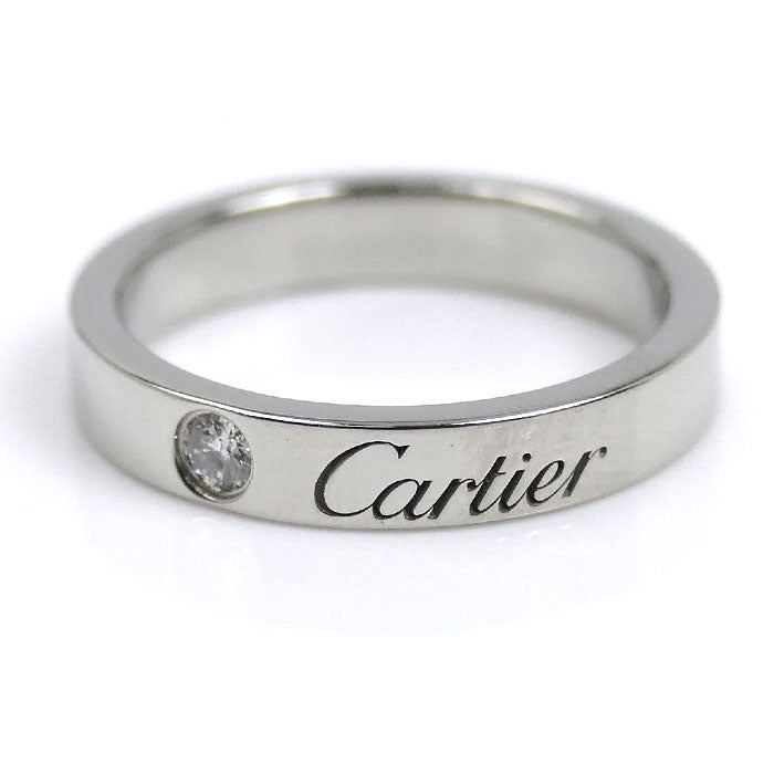 CARTIER カルティエ Pt950プラチナ Cドゥ カルティエ 1Pダイヤ リング・指輪 B4051345 ダイヤモンド 5号 45 4.2g レディース【中古】【美品】