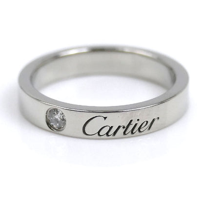 CARTIER カルティエ Pt950プラチナ Cドゥ カルティエ 1Pダイヤ リング・指輪 B4051345 ダイヤモンド 5号 45 4.2g レディース【中古】【美品】