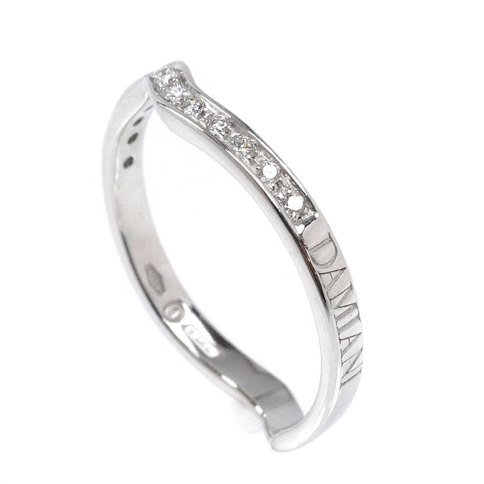 Damiani ダミアーニ K18WG ホワイトゴールド リング・指輪 ダイヤモンド 12号 1.9g レディース【中古】【美品】