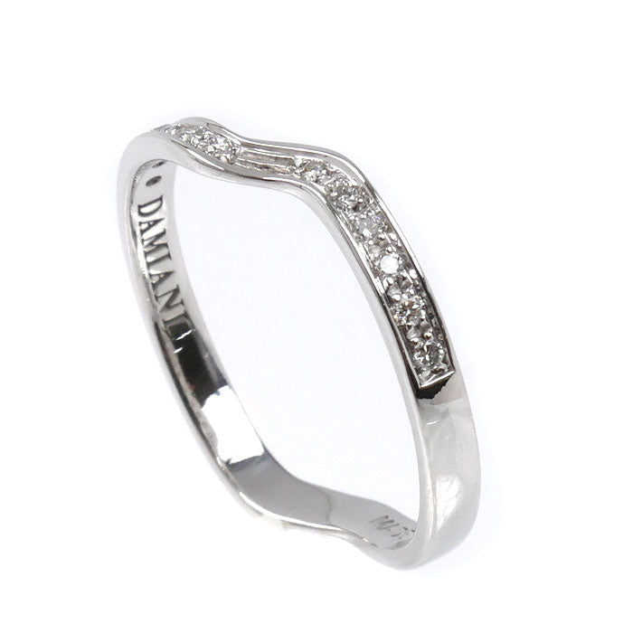 Damiani ダミアーニ K18WG ホワイトゴールド リング・指輪 ダイヤモンド 12号 1.7g レディース【中古】【美品】