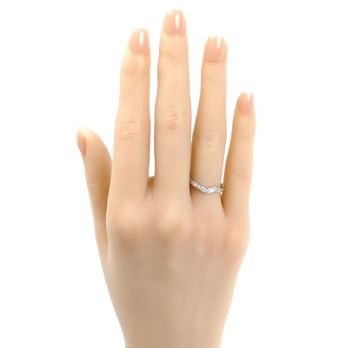 Damiani ダミアーニ K18WG ホワイトゴールド リング・指輪 ダイヤモンド 12号 1.7g レディース【中古】【美品】