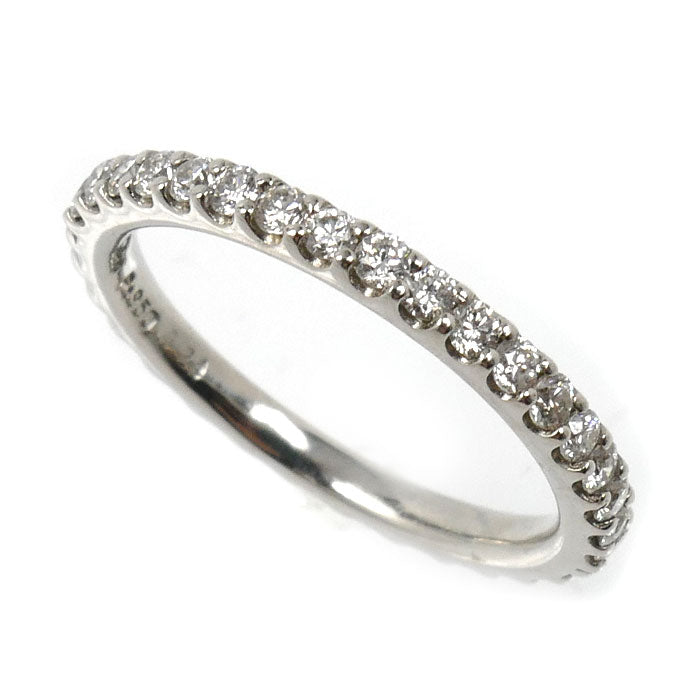 STAR JEWELRY スタージュエリー Pt950プラチナ ハーフエタニティ リング・指輪 ダイヤモンド0.24ct 4号 2.2g ピンキー レディース【中古】