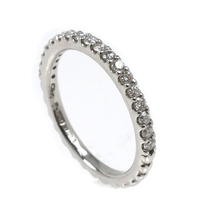 STAR JEWELRY スタージュエリー Pt950プラチナ ハーフエタニティ リング・指輪 ダイヤモンド0.24ct 4号 2.2g ピンキー レディース【中古】