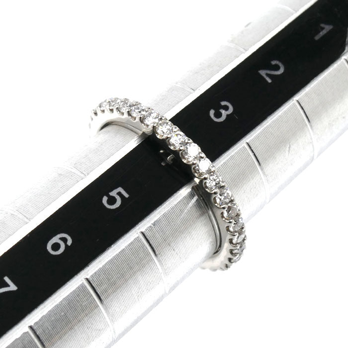 STAR JEWELRY スタージュエリー Pt950プラチナ ハーフエタニティ リング・指輪 ダイヤモンド0.24ct 4号 2.2g ピンキー レディース【中古】