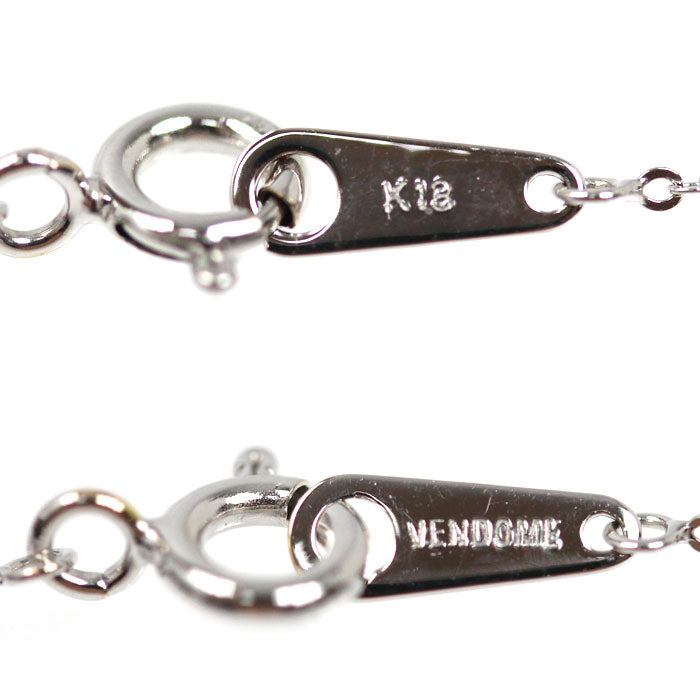 Vendome Aoyama ヴァンドーム青山 K18WG ホワイトゴールド ネックレス ダイヤモンド 3.0g 40cm レディース【中古】【美品】