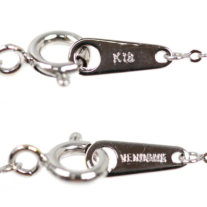 Vendome Aoyama ヴァンドーム青山 K18WG ホワイトゴールド ネックレス ダイヤモンド 3.0g 40cm レディース【中古】【美品】