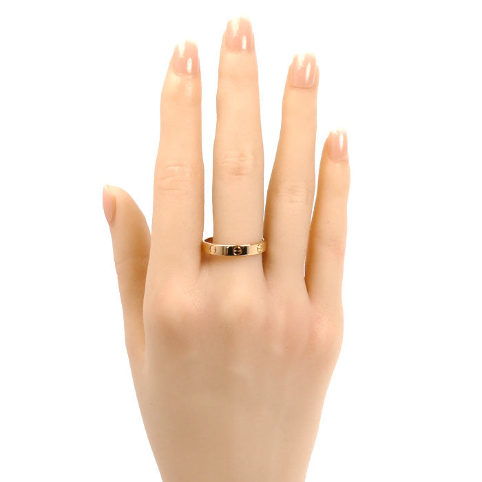 CARTIER カルティエ K18PG ピンクゴールド ミニラブ リング・指輪 B4085262 21.5号 62 3.5g メンズ【中古】【美品】
