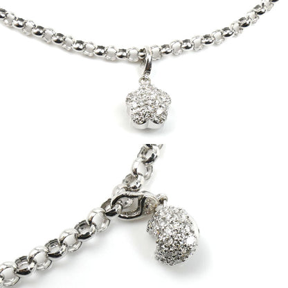 Ponte Vecchio ポンテヴェキオ５モチーフ K18WG ホワイトゴールド アンクレット ダイヤモンド0.11ct ダイヤモンド0.07ct ダイヤモンド0.125ct 12.4g 25cm レディース【中古】