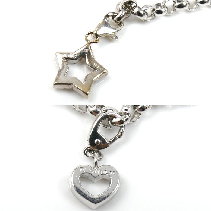 Ponte Vecchio ポンテヴェキオ５モチーフ K18WG ホワイトゴールド アンクレット ダイヤモンド0.11ct ダイヤモンド0.07ct ダイヤモンド0.125ct 12.4g 25cm レディース【中古】