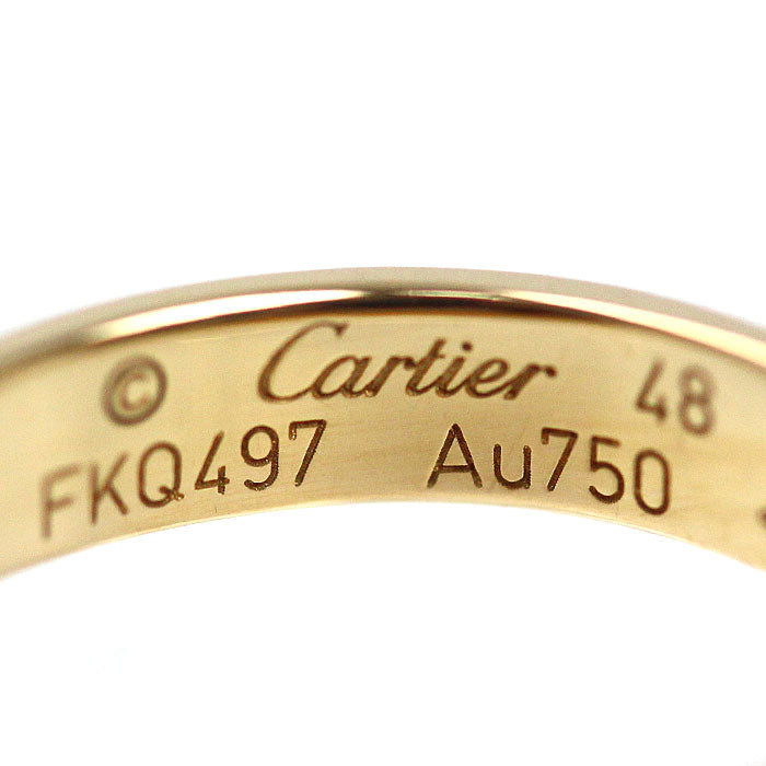 CARTIER カルティエ K18YG イエローゴールド ミニラブ リング・指輪 8号 48 2.7g レディース【中古】