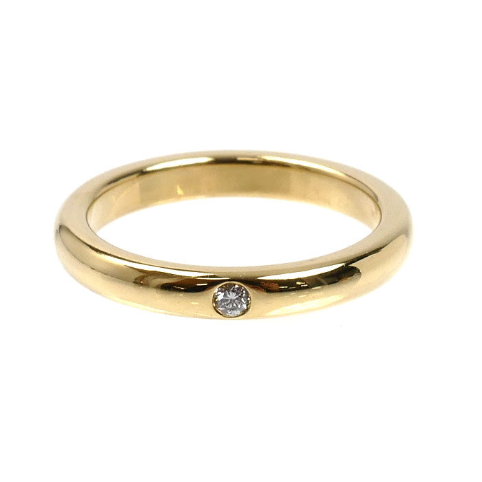 TIFFANY&Co. ティファニー K18YG イエローゴールド スタッキングバンド リング・指輪 60016269 ダイヤモンド 8号 3.6g レディース【中古】【美品】