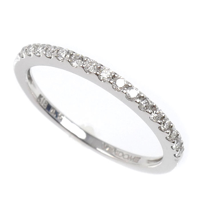 Vendome Aoyama ヴァンドーム青山 K18WG ホワイトゴールド エターナル-エクラ リング・指輪 ダイヤモンド0.15ct 7号 1.4g ハーフエタニティ レディース【中古】【美品】