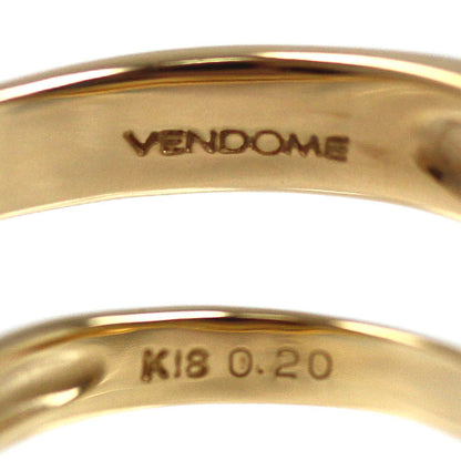 Vendome Aoyama ヴァンドーム青山 K18YG イエローゴールド リング・指輪 ダイヤモンド0.20ct 11号 3.0g レディース【中古】【美品】