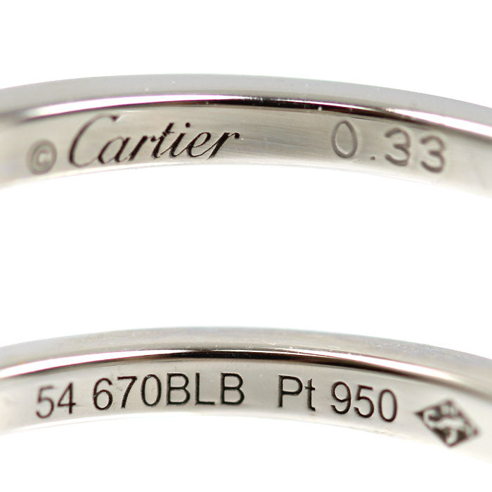 CARTIER カルティエ Pt950プラチナ バレリーナ ソリテール リング・指輪 N4197600 ダイヤモンド0.33ct 13.5号 54 5.4g 日本限定 レディース【中古】【美品】