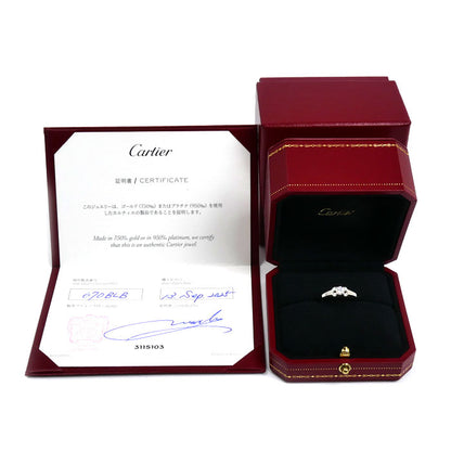 CARTIER カルティエ Pt950プラチナ バレリーナ ソリテール リング・指輪 N4197600 ダイヤモンド0.33ct 13.5号 54 5.4g 日本限定 レディース【中古】【美品】