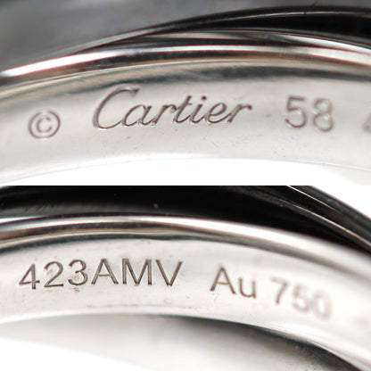 CARTIER カルティエ K18WG ホワイトゴールド セラミック トリニティ リング・指輪 B4234158 18号 58 9.1g メンズ【中古】【美品】