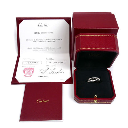 CARTIER カルティエ K18WG ホワイトゴールド セラミック トリニティ リング・指輪 B4234158 18号 58 9.1g メンズ【中古】【美品】
