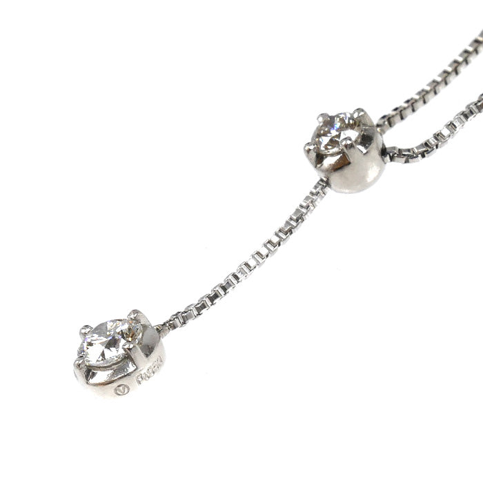 Vendome Aoyama ヴァンドーム青山 Pt950プラチナ Pt850プラチナ ネックレス ダイヤモンド0.20ct 3.3g ～41cm スライドトップ レディース【中古】
