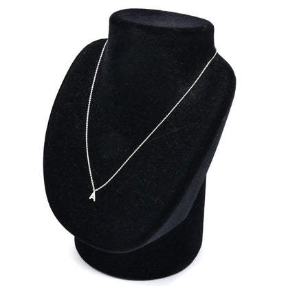 STAR JEWELRY スタージュエリー K18WG ホワイトゴールド イニシャル A ネックレス ダイヤモンド0.04ct 1.9g 39cm レディース【中古】【美品】