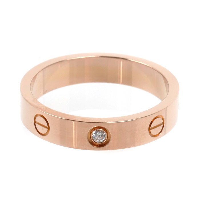 CARTIER カルティエ K18PG ピンクゴールド ミニラブ 1Pダイヤ リング・指輪 B4050755 ダイヤモンド 15号 55 4.8g レディース【中古】【美品】
