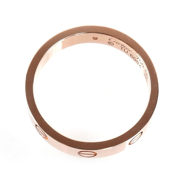 CARTIER カルティエ K18PG ピンクゴールド ミニラブ 1Pダイヤ リング・指輪 B4050755 ダイヤモンド 15号 55 4.8g レディース【中古】【美品】