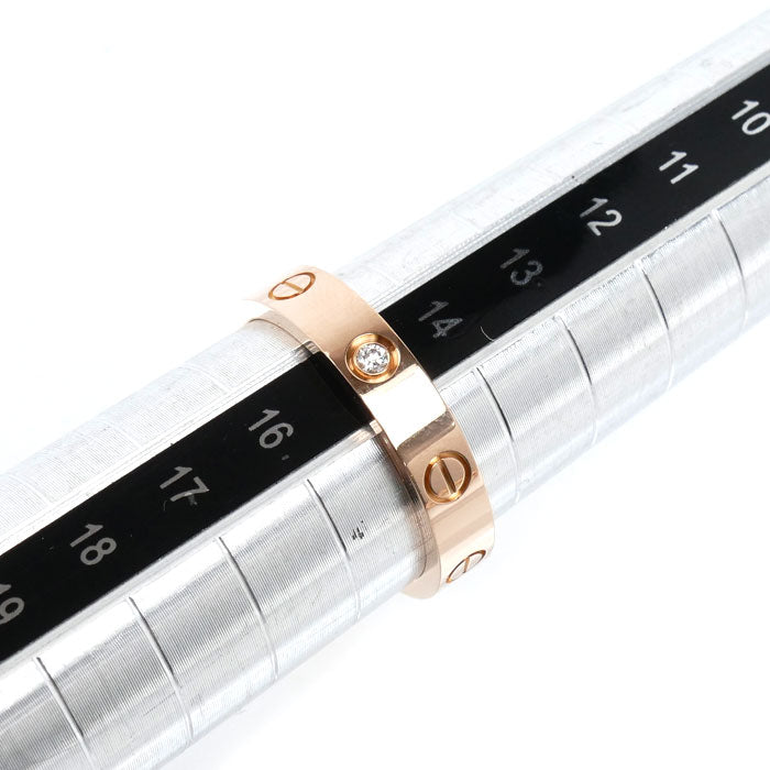 CARTIER カルティエ K18PG ピンクゴールド ミニラブ 1Pダイヤ リング・指輪 B4050755 ダイヤモンド 15号 55 4.8g レディース【中古】【美品】