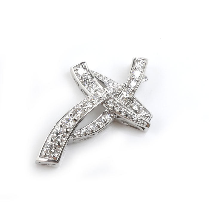 ゆきざき K18WG ホワイトゴールド ル・ペティットマン ペンダントトップ ダイヤモンド0.50ct 2.4g レディース【中古】【美品】