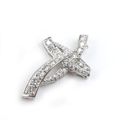 ゆきざき K18WG ホワイトゴールド ル・ペティットマン ペンダントトップ ダイヤモンド0.50ct 2.4g レディース【中古】【美品】