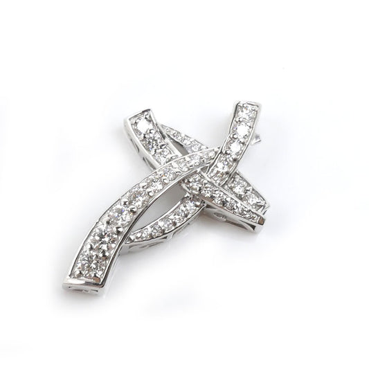ゆきざき K18WG ホワイトゴールド ル・ペティットマン ペンダントトップ ダイヤモンド0.50ct 2.4g レディース【中古】【美品】
