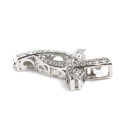 ゆきざき K18WG ホワイトゴールド ル・ペティットマン ペンダントトップ ダイヤモンド0.50ct 2.4g レディース【中古】【美品】