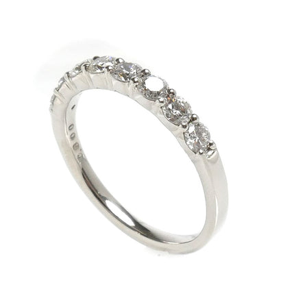 4℃ ヨンドシー Pt950プラチナ ハーフエタニティ リング・指輪 ダイヤモンド0.80ct 12号 3.9g レディース【中古】【美品】