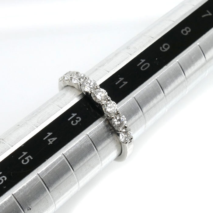 4℃ ヨンドシー Pt950プラチナ ハーフエタニティ リング・指輪 ダイヤモンド0.80ct 12号 3.9g レディース【中古】【美品】