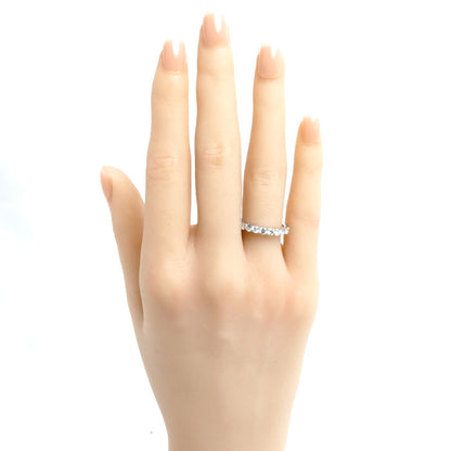 4℃ ヨンドシー Pt950プラチナ ハーフエタニティ リング・指輪 ダイヤモンド0.80ct 12号 3.9g レディース【中古】【美品】