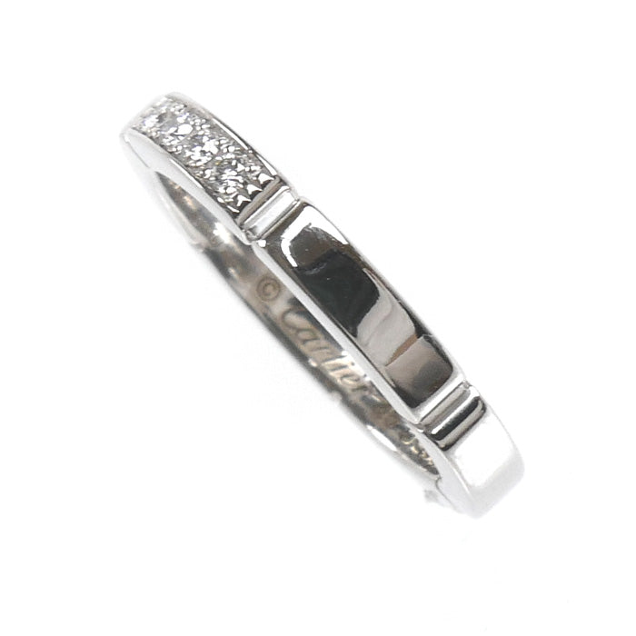 CARTIER カルティエ K18WG ホワイトゴールド マイヨン パンテール 4Pダイヤ リング・指輪 B4080445 ダイヤモンド 5号 45 3.6g レディース【中古】【美品】