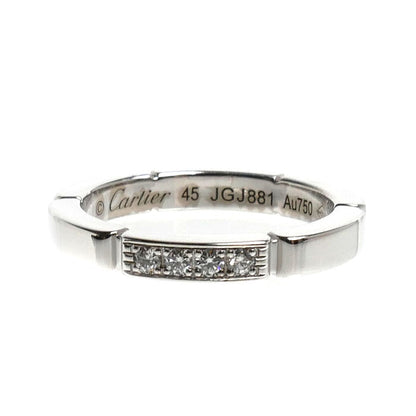 CARTIER カルティエ K18WG ホワイトゴールド マイヨン パンテール 4Pダイヤ リング・指輪 B4080445 ダイヤモンド 5号 45 3.6g レディース【中古】【美品】