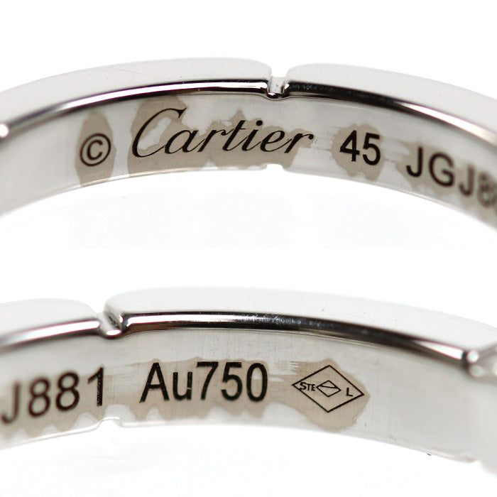 CARTIER カルティエ K18WG ホワイトゴールド マイヨン パンテール 4Pダイヤ リング・指輪 B4080445 ダイヤモンド 5号 45 3.6g レディース【中古】【美品】