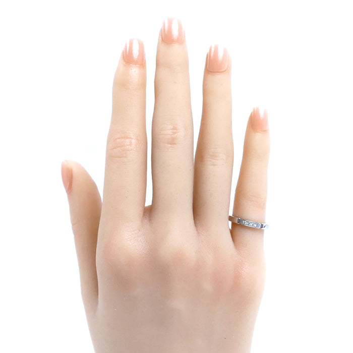 CARTIER カルティエ K18WG ホワイトゴールド マイヨン パンテール 4Pダイヤ リング・指輪 B4080445 ダイヤモンド 5号 45 3.6g レディース【中古】【美品】