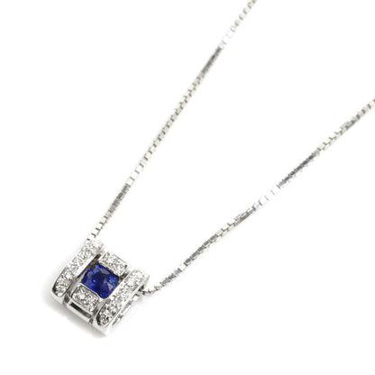 Damiani ダミアーニ K18WG ホワイトゴールド ベルエポック ネックレス サファイア ダイヤモンド 4.4g 42cm レディース【中古】【美品】