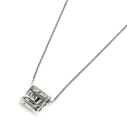 Damiani ダミアーニ K18WG ホワイトゴールド ベルエポック ネックレス サファイア ダイヤモンド 4.4g 42cm レディース【中古】【美品】